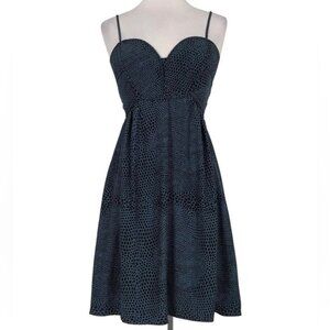 Parker Sweetheart Neckline Silk Fit &Flare Dress Size S
